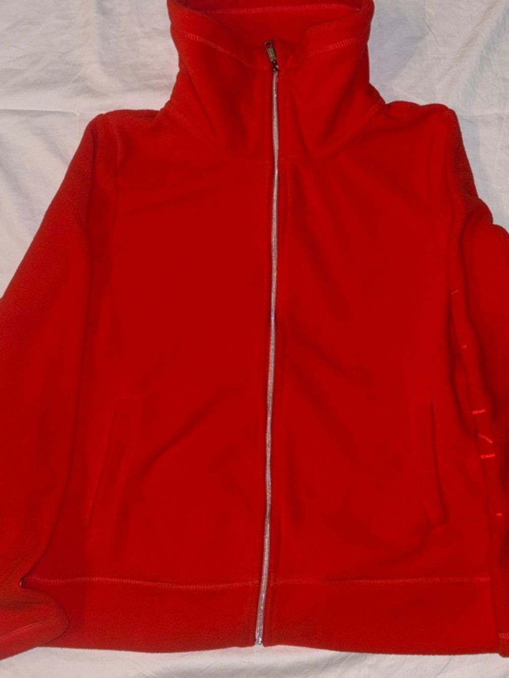 Calvin Klein Performance Women's Red-Orange Full Zip Fleece Jacket - Medium